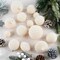 Flocked Ornaments for Christmas Tree Decorations - 28pcs Cream Velvet Ball Ornament for Xmas Holiday Decor - Plastic Shatterproof Christmas Ornaments Bulk Visit the VTYEPOU Store